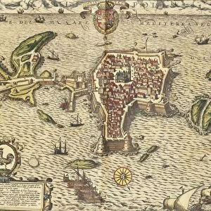 Map of Gallipoli, from Civitates Orbis Terrarum by Georg Braun, 1541-1622 and Franz Hogenberg, 1540-1590, engraving