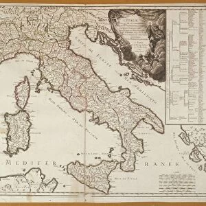 Map of Italy in 1743