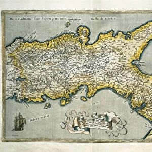Map of the Kingdom of Naples, Italy, from Theatrum Orbis Terrarum by Abraham Ortelius, 1528-1598, 1570
