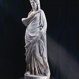 Marble statue of woman, from Aphrodisias, Turkey