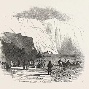 Meeting of the British Association at Southampton: Alum Bay, Isle of Wight, the Geologists Landing