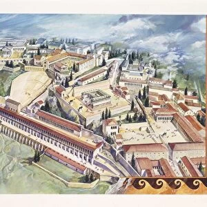 Minor Asia (Turkey), Reconstruction of Pergamon, illustration