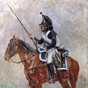 Mounted Dragoon. Jean Louis Ernest Meissonier (1815-1891) French academic painter
