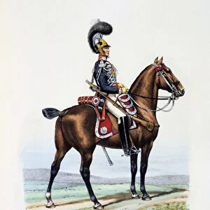 Mounted member of the Kings guard, 1820-1830. From Histoire de la maison militaire