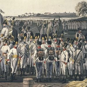 Napoleonic wars, Austrian infantry, watercolor