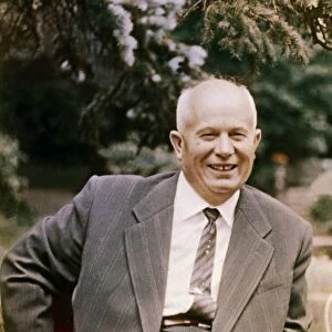Nikita khrushchev, first secretary of the communist party of the soviet union, chairman of the ussr council of ministers, late 1950s