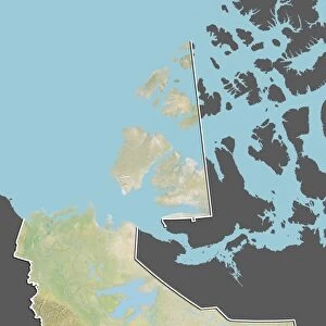 Northwest Territories, Canada, Relief Map