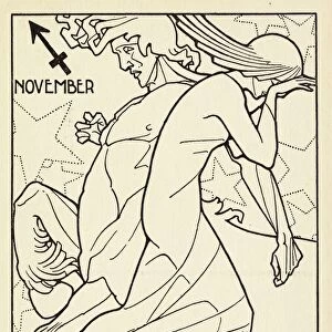 November Postcard by Joseph Speybrouck. 1928, November Postcard by Joseph Speybrouck