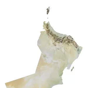 Oman, Relief Map