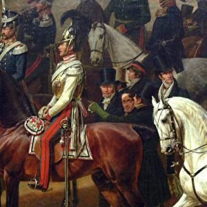 Parade auf dem Opernplatz (Berlin), 1824-1830 Between brown and white horse: Alexander