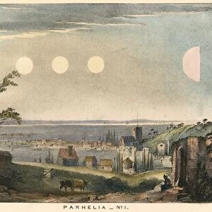 Parhelia (Mock Suns) without haloes, observed in England in 1698. On this occasion the phenomenon