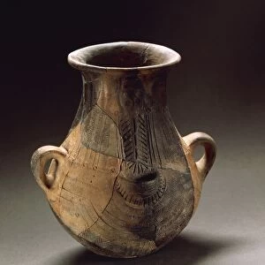 Pear-shaped pitcher with engraved decorations, from Sardinia Region