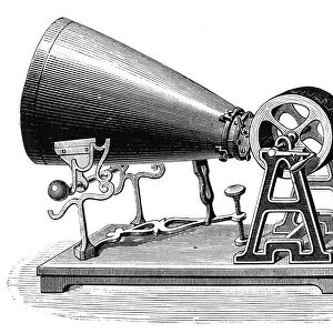 Phonautograph (c 1857) apparatus for studying sound vibrations graphically, invented by