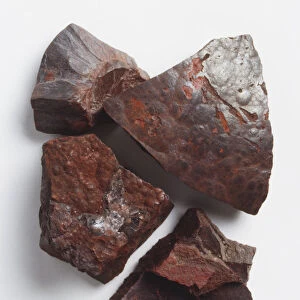 Pieces of iron ore, close up