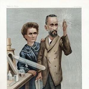 Pierre and Marie Curie. Cartoon from Vanity Fair, London, December 1904. In 1903
