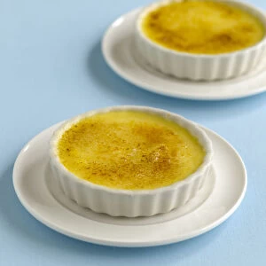 Two portions of crema catalana