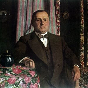 Portrait of Mr Hasen 1913. Felix Edouard Vallotton (1865-1925) Swiss painter and printmaker
