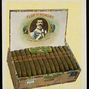Postcard of Cigar Box. ca. 1919, Postcard of Cigar Box