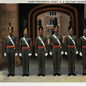Postcard of West Point Cadet Regimental Staff. ca. 1922, Cadet Regimental Staff, U. S. Military Academy, West Point, N. Y. 3