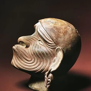 Pre-Columbian civilizations, Peru, Moche culture, masculine head from Trujillo