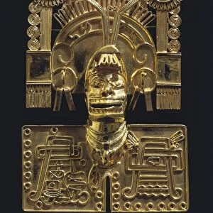 Pre-Columbian gold pectoral, from Tomb 7at Monte Alban, Mexico