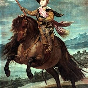 Prince Baltasar Carlos on Horseback 1634 / 1635. Oil on board. Portrait by Diego Velasquez
