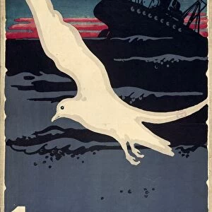 Propaganda poster representing Graf Dohnas Moewebuch from World War I by Julius Gipkens (1883-1960), 1916