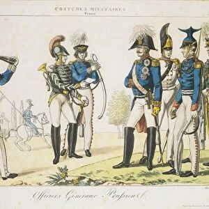 Prussian army officers at the beginning of 1800