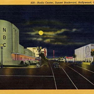 Radio Center, Sunset Boulevard, Hollywood, California