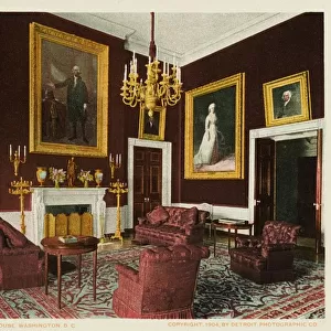 Red Room, The White House, Washington, D. C. Postcard. 1904, Red Room, The White House, Washington, D. C. Postcard