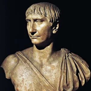 Roman civilization, Marble bust of Emperor Trajan