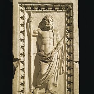Roman civilization, Relief portraying Jupiter, From Altar of fountain of Nymph Juturna at Roman Forum, Rome, Italy