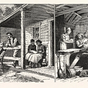 And About Rugby-the English Colony Tennessee. -from Sketches Frank H. Taylor. Engraving 1880
