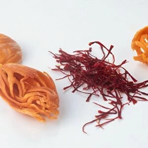 Saffron strands and Mace or Nutmeg blades