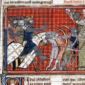 Siege of a town led by Godefroy de Bouillon (c1060-1100) 1st Crusade (1095-1099)