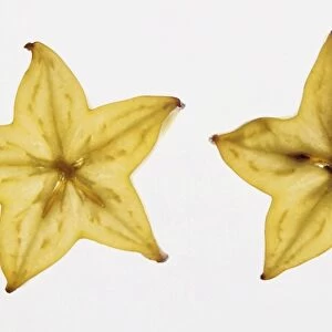 Slice of yellow Starfruit