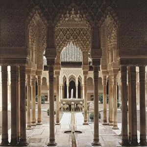 Spain, Andalusia Region, Granada Province, Granada Alhambra Palace, Court of Lions