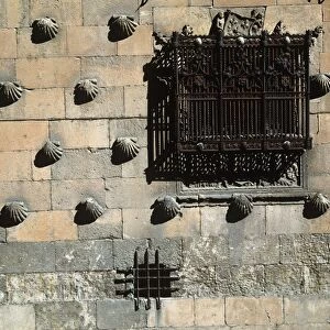 Spain, Castile and Leon, Salamanca, facade of House of Shells