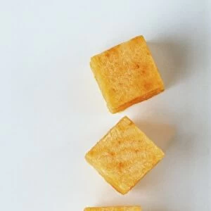 Square sweet potato chips