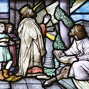 Stained glass : David and Saul