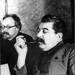 Stalin with g, piatakov, 1936