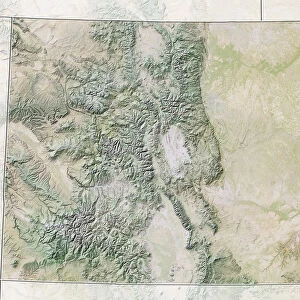 State of Colorado, United States, Relief Map