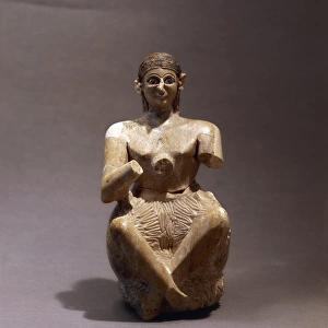 Statuette of Great Singer Ur-Nanshe, circa 2500 b. c. from Mari, Tell Hariri (Syria)