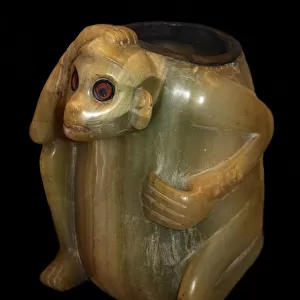 Stone Vessel in the form of a Monkey 1521 A. D