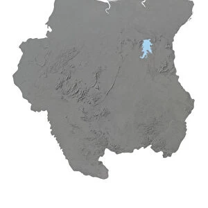Suriname, Relief Map