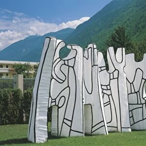 Switzerland, Architectural monument outside Archaeological and Art museum
