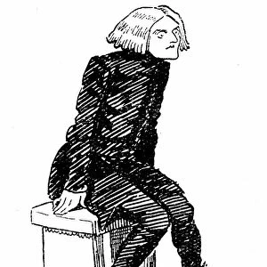 Sybil Thorndike (1882-1976) English actress. Cartoon of Thorndike in first production