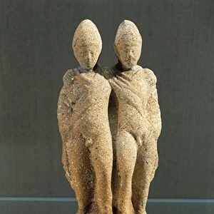 Terracotta figurine representing Castor and Pollux from Kharayeb