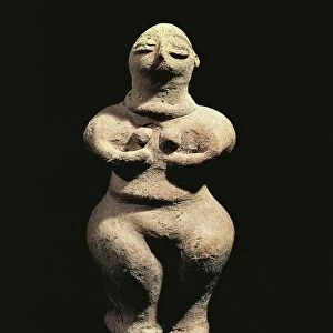 Terracotta goddess statue, from Tell es-Sawwan