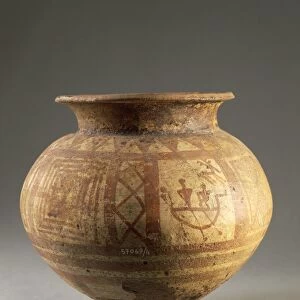 Terracotta painted vase, from Campi Bisenzio, province of Florence